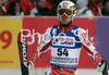 Jukka Leino of Finland reacts in finish of second run of Men slalom race of Garmisch-Partenkirchen Audi FIS Ski World Cup 2008-09. Garmisch-Partenkirchen slalom Men Audi FIS Ski World Cup 2008-09 was held in Garmisch-Partenkirchen on Sunday, 1st of February 2009.
