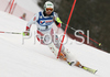 Manfred Pranger of Austria skiing in first run of Men slalom race of Garmisch-Partenkirchen Audi FIS Ski World Cup 2008-09. Garmisch-Partenkirchen slalom Men Audi FIS Ski World Cup 2008-09 was held in Garmisch-Partenkirchen on Sunday, 1st of February 2009.
