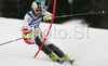 Mario Matt of Austria skiing in first run of Men slalom race of Garmisch-Partenkirchen Audi FIS Ski World Cup 2008-09. Garmisch-Partenkirchen slalom Men Audi FIS Ski World Cup 2008-09 was held in Garmisch-Partenkirchen on Sunday, 1st of February 2009.
