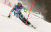 Mattias Hargin of Sweden skiing in first run of Men slalom race of Garmisch-Partenkirchen Audi FIS Ski World Cup 2008-09. Garmisch-Partenkirchen slalom Men Audi FIS Ski World Cup 2008-09 was held in Garmisch-Partenkirchen on Sunday, 1st of February 2009.

