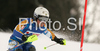 Mattias Hargin of Sweden skiing in first run of Men slalom race of Garmisch-Partenkirchen Audi FIS Ski World Cup 2008-09. Garmisch-Partenkirchen slalom Men Audi FIS Ski World Cup 2008-09 was held in Garmisch-Partenkirchen on Sunday, 1st of February 2009.
