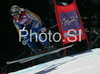 Anja Paerson of Sweden skiing in downhill part of Women Super combined race of Tarvisio Audi FIS Ski World Cup 2008-09. Super combined race of Women Audi FIS Ski World Cup 2008-09 was held in Tarvisio, Italy on Friday, 20th of February 2009.
