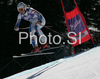 Aurelie Revillet of France skiing in downhill part of Women Super combined race of Tarvisio Audi FIS Ski World Cup 2008-09. Super combined race of Women Audi FIS Ski World Cup 2008-09 was held in Tarvisio, Italy on Friday, 20th of February 2009.
