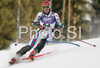 Aurelie Revillet of France skiing in slalom part of Women Super combined race of Tarvisio Audi FIS Ski World Cup 2008-09. Super combined race of Women Audi FIS Ski World Cup 2008-09 was held in Tarvisio, Italy on Friday, 20th of February 2009.
