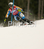 Fifth placed Anja Paerson of Sweden skiing in slalom part of Women Super combined race of Tarvisio Audi FIS Ski World Cup 2008-09. Super combined race of Women Audi FIS Ski World Cup 2008-09 was held in Tarvisio, Italy on Friday, 20th of February 2009.
