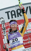 Winner Maria Riesch of Germany celebrates her medal won in Women Super combined race of Tarvisio Audi FIS Ski World Cup 2008-09. Super combined race of Women Audi FIS Ski World Cup 2008-09 was held in Tarvisio, Italy on Friday, 20th of February 2009.
