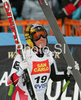 Sixth placed Renate Goetschl of Austria reacts in finish of Women Downhill race of Tarvisio Audi FIS Ski World Cup 2008-09. Downhill race of Women Audi FIS Ski World Cup 2008-09 was held in Tarvisio, Italy on Saturdayday, 21st of February 2009.
