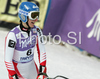Fourth placed Kathrin Zettel of Austria reacts in finish of Women Super-G race of Tarvisio Audi FIS Ski World Cup 2008-09. Downhill race of Women Audi FIS Ski World Cup 2008-09 was held in Tarvisio, Italy on Sunday, 22nd of February 2009.
