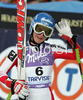 Fourth placed Kathrin Zettel of Austria reacts in finish of Women Super-G race of Tarvisio Audi FIS Ski World Cup 2008-09. Downhill race of Women Audi FIS Ski World Cup 2008-09 was held in Tarvisio, Italy on Sunday, 22nd of February 2009.
