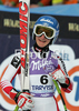 Fourth placed Kathrin Zettel of Austria reacts in finish of Women Super-G race of Tarvisio Audi FIS Ski World Cup 2008-09. Downhill race of Women Audi FIS Ski World Cup 2008-09 was held in Tarvisio, Italy on Sunday, 22nd of February 2009.
