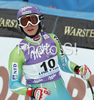 Third placed Tina Maze of Slovenia reacts in finish of Women Super-G race of Tarvisio Audi FIS Ski World Cup 2008-09. Downhill race of Women Audi FIS Ski World Cup 2008-09 was held in Tarvisio, Italy on Sunday, 22nd of February 2009.
