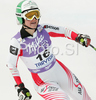 Tenth placed Elisabeth Goergl of Austria reacts in finish of Women Super-G race of Tarvisio Audi FIS Ski World Cup 2008-09. Downhill race of Women Audi FIS Ski World Cup 2008-09 was held in Tarvisio, Italy on Sunday, 22nd of February 2009.
