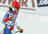 Second placed Fabienne Suter of Switzerland reacts in finish of Women Super-G race of Tarvisio Audi FIS Ski World Cup 2008-09. Downhill race of Women Audi FIS Ski World Cup 2008-09 was held in Tarvisio, Italy on Sunday, 22nd of February 2009.

