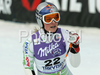 Winner Lindsey Vonn of USA reacts in finish of Women Super-G race of Tarvisio Audi FIS Ski World Cup 2008-09. Downhill race of Women Audi FIS Ski World Cup 2008-09 was held in Tarvisio, Italy on Sunday, 22nd of February 2009.
