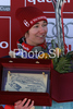 Second placed Fabienne Suter of Switzerland celebrates her medal won in Women Super-G race of Tarvisio Audi FIS Ski World Cup 2008-09. Downhill race of Women Audi FIS Ski World Cup 2008-09 was held in Tarvisio, Italy on Sunday, 22nd of February 2009.
