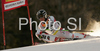 Sixth after first run Marcel Hirscher of Austria skiing in first run of Men giant slalom race of Kranjska Gora Audi FIS Ski World Cup 2008-09. Giant slalom race of Men Audi FIS Ski World Cup 2008-09 was held in Kranjska Gora, Slovenia, on Saturday, 28th of February 2009.
