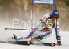 Jean-Baptiste Grange of France skiing in first run of Men giant slalom race of Kranjska Gora Audi FIS Ski World Cup 2008-09. Giant slalom race of Men Audi FIS Ski World Cup 2008-09 was held in Kranjska Gora, Slovenia, on Saturday, 28th of February 2009.
