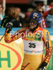 Seventh placed Jean-Philippe Roy of Canada reacts in finish of second run of Men giant slalom race of Kranjska Gora Audi FIS Ski World Cup 2008-09. Giant slalom race of Men Audi FIS Ski World Cup 2008-09 was held in Kranjska Gora, Slovenia, on Saturday, 28th of February 2009.
