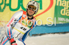 Tenth placed Thomas Fanara of France reacts in finish of second run of Men giant slalom race of Kranjska Gora Audi FIS Ski World Cup 2008-09. Giant slalom race of Men Audi FIS Ski World Cup 2008-09 was held in Kranjska Gora, Slovenia, on Saturday, 28th of February 2009.
