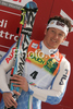 Third placed Massimiliano Blardone of Italy celebrates his medal won in Men giant slalom race of Kranjska Gora Audi FIS Ski World Cup 2008-09. Giant slalom race of Men Audi FIS Ski World Cup 2008-09 was held in Kranjska Gora, Slovenia, on Saturday, 28th of February 2009.
