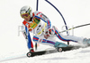 Fifth placed Steve Missillier of France skiing in second run of Men giant slalom race of Kranjska Gora Audi FIS Ski World Cup 2008-09. Giant slalom race of Men Audi FIS Ski World Cup 2008-09 was held in Kranjska Gora, Slovenia, on Saturday, 28th of February 2009.
