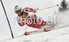 Marcus Sandell of Finland skiing in second run of Men giant slalom race of Kranjska Gora Audi FIS Ski World Cup 2008-09. Giant slalom race of Men Audi FIS Ski World Cup 2008-09 was held in Kranjska Gora, Slovenia, on Saturday, 28th of February 2009.
