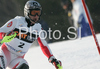 Second placed after first run Reinfried Herbst of Austria skiing in first run of Men slalom race of Kranjska Gora Audi FIS Ski World Cup 2008-09. Slalom race of Men Audi FIS Ski World Cup 2008-09 was held in Kranjska Gora, Slovenia, on Sunday, 1st of February 2009.
