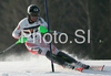 Fifth placed after first run Marcel Hirscher of Austria skiing in first run of Men slalom race of Kranjska Gora Audi FIS Ski World Cup 2008-09. Slalom race of Men Audi FIS Ski World Cup 2008-09 was held in Kranjska Gora, Slovenia, on Sunday, 1st of February 2009.
