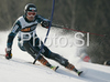 Lars Elton Myhre of Norway skiing in first run of Men slalom race of Kranjska Gora Audi FIS Ski World Cup 2008-09. Slalom race of Men Audi FIS Ski World Cup 2008-09 was held in Kranjska Gora, Slovenia, on Sunday, 1st of February 2009.

