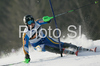 Jens Byggmark of Sweden skiing in first run of Men slalom race of Kranjska Gora Audi FIS Ski World Cup 2008-09. Slalom race of Men Audi FIS Ski World Cup 2008-09 was held in Kranjska Gora, Slovenia, on Sunday, 1st of February 2009.
