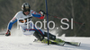 Alexandre Anselmet of France skiing in first run of Men slalom race of Kranjska Gora Audi FIS Ski World Cup 2008-09. Slalom race of Men Audi FIS Ski World Cup 2008-09 was held in Kranjska Gora, Slovenia, on Sunday, 1st of February 2009.
