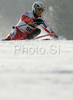 Jukka Leino of Finland skiing in first run of Men slalom race of Kranjska Gora Audi FIS Ski World Cup 2008-09. Slalom race of Men Audi FIS Ski World Cup 2008-09 was held in Kranjska Gora, Slovenia, on Sunday, 1st of February 2009.
