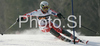Jukka Leino of Finland skiing in first run of Men slalom race of Kranjska Gora Audi FIS Ski World Cup 2008-09. Slalom race of Men Audi FIS Ski World Cup 2008-09 was held in Kranjska Gora, Slovenia, on Sunday, 1st of February 2009.
