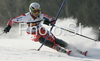 Jukka Leino of Finland skiing in first run of Men slalom race of Kranjska Gora Audi FIS Ski World Cup 2008-09. Slalom race of Men Audi FIS Ski World Cup 2008-09 was held in Kranjska Gora, Slovenia, on Sunday, 1st of February 2009.
