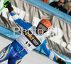 Johan Brolenius of Sweden reacts in finish of second run of Men slalom race of Kranjska Gora Audi FIS Ski World Cup 2008-09. Slalom race of Men Audi FIS Ski World Cup 2008-09 was held in Kranjska Gora, Slovenia, on Sunday, 1st of March 2009.
