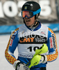 Ninth placed Andre Myhrer of Sweden reacts in finish of second run of Men slalom race of Kranjska Gora Audi FIS Ski World Cup 2008-09. Slalom race of Men Audi FIS Ski World Cup 2008-09 was held in Kranjska Gora, Slovenia, on Sunday, 1st of March 2009.
