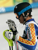Ninth placed Andre Myhrer of Sweden reacts in finish of second run of Men slalom race of Kranjska Gora Audi FIS Ski World Cup 2008-09. Slalom race of Men Audi FIS Ski World Cup 2008-09 was held in Kranjska Gora, Slovenia, on Sunday, 1st of March 2009.
