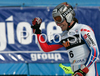Winner Julien Lizeroux of France reacts in finish of second run of Men slalom race of Kranjska Gora Audi FIS Ski World Cup 2008-09. Slalom race of Men Audi FIS Ski World Cup 2008-09 was held in Kranjska Gora, Slovenia, on Sunday, 1st of March 2009.
