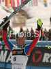Winner Julien Lizeroux of France celebrates his medal won in Men slalom race of Kranjska Gora Audi FIS Ski World Cup 2008-09. Slalom race of Men Audi FIS Ski World Cup 2008-09 was held in Kranjska Gora, Slovenia, on Sunday, 1st of March 2009.
