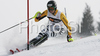 Third placed Felix Neureuther of Germany skiing in second run of Men slalom race of Kranjska Gora Audi FIS Ski World Cup 2008-09. Slalom race of Men Audi FIS Ski World Cup 2008-09 was held in Kranjska Gora, Slovenia, on Sunday, 1st of March 2009.

