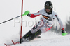 Eight placed Marcel Hirscher of Austria skiing in second run of Men slalom race of Kranjska Gora Audi FIS Ski World Cup 2008-09. Slalom race of Men Audi FIS Ski World Cup 2008-09 was held in Kranjska Gora, Slovenia, on Sunday, 1st of March 2009.
