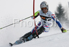 Winner Julien Lizeroux of France skiing in second run of Men slalom race of Kranjska Gora Audi FIS Ski World Cup 2008-09. Slalom race of Men Audi FIS Ski World Cup 2008-09 was held in Kranjska Gora, Slovenia, on Sunday, 1st of March 2009.
