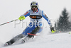 Second placed Giuliano Razzoli of Italy skiing in second run of Men slalom race of Kranjska Gora Audi FIS Ski World Cup 2008-09. Slalom race of Men Audi FIS Ski World Cup 2008-09 was held in Kranjska Gora, Slovenia, on Sunday, 1st of March 2009.
