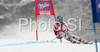 Second placed after first run Kathrin Zettel of Austria skiing in first run of Women giant slalom race of Ofterschwang Audi FIS Ski World Cup 2008-09. Giant slalom race of Women Audi FIS Ski World Cup 2008-09 was held in Ofterschwang, Germany, on Friday, 6th of March 2009.
