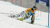 Kathrin Hoelzl of Germany skiing in first run of Women giant slalom race of Ofterschwang Audi FIS Ski World Cup 2008-09. Giant slalom race of Women Audi FIS Ski World Cup 2008-09 was held in Ofterschwang, Germany, on Friday, 6th of March 2009.
