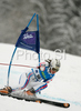 Anemone Marmottan of France skiing in first run of Women giant slalom race of Ofterschwang Audi FIS Ski World Cup 2008-09. Giant slalom race of Women Audi FIS Ski World Cup 2008-09 was held in Ofterschwang, Germany, on Friday, 6th of March 2009.
