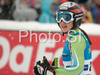 Mateja Robnik of Slovenia reacts in finish of second run of Women giant slalom race of Ofterschwang Audi FIS Ski World Cup 2008-09. Giant slalom race of Women Audi FIS Ski World Cup 2008-09 was held in Ofterschwang, Germany, on Friday, 6th of March 2009.
