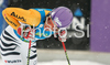 Maria Riesch of Germany reacts in finish of second run of Women giant slalom race of Ofterschwang Audi FIS Ski World Cup 2008-09. Giant slalom race of Women Audi FIS Ski World Cup 2008-09 was held in Ofterschwang, Germany, on Friday, 6th of March 2009.
