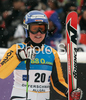 Sixth placed Viktoria Rebensburg of Germany reacts in finish of second run of Women giant slalom race of Ofterschwang Audi FIS Ski World Cup 2008-09. Giant slalom race of Women Audi FIS Ski World Cup 2008-09 was held in Ofterschwang, Germany, on Friday, 6th of March 2009.
