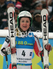 Second placed Elisabeth Goergl of Austria reacts in finish of second run of Women giant slalom race of Ofterschwang Audi FIS Ski World Cup 2008-09. Giant slalom race of Women Audi FIS Ski World Cup 2008-09 was held in Ofterschwang, Germany, on Friday, 6th of March 2009.
